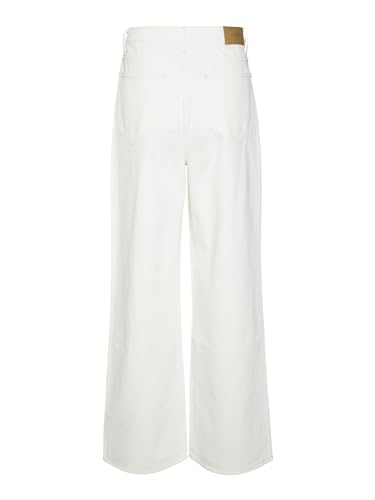 Vero Moda Women's VMKATHY SHR Wide CLR Jeans, Snow White, 28W / 32L von VERO MODA