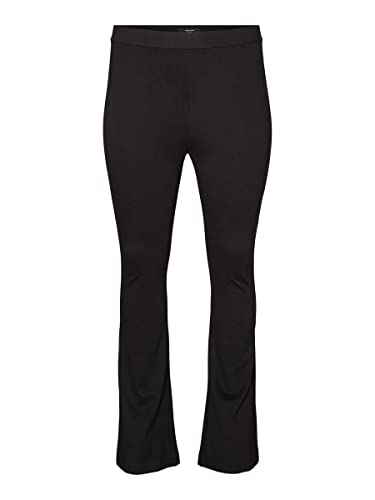 VERO MODA Damen Vmkamma Nw Flared Jersey Curve Noos Pants, Schwarz, 46 EU von VERO MODA