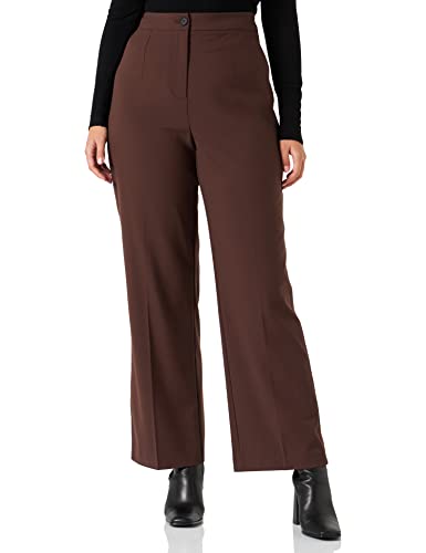 Vero Moda Women's VMSASIE HR Wide Pant NOOS Hose, Coffee Bean, 34W / 30L von VERO MODA