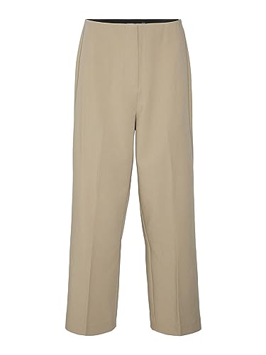 VERO MODA Damen VMSANDY HR Straight Ankle Pant NOOS Gerade Hose, Silver Mink, L/34 von VERO MODA