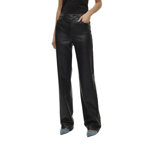 Vero Moda Female Hose in Lederoptik VMTESSA Hohe Taille Hose von Vero Moda
