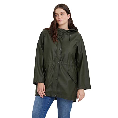 VERO MODA Damen Regenjacke VMMalou wasserabweisender Parka mit Kapuze 10266982 peat XS von VERO MODA