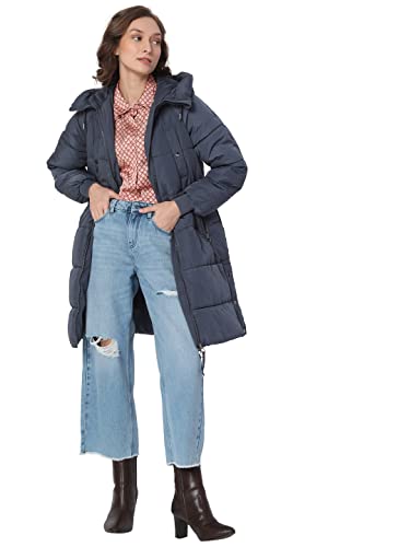 VERO MODA Damen Steppmantel VMAura Winterparka mit Kapuze Coat 10267671 ombre blue S von VERO MODA