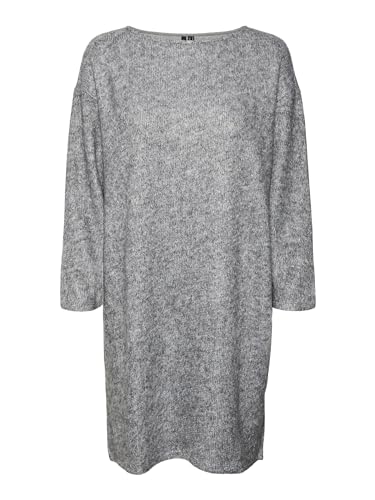 VERO MODA Damen VMBLIS 7/8 Boatneck Short Dress JRS Boo Minikleid, Light Grey Melange, Large von VERO MODA