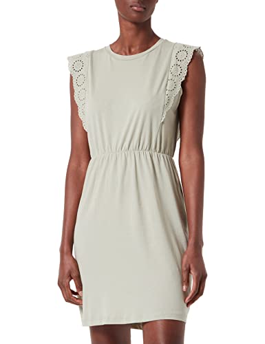 VERO MODA Damen Kleid Vmhollyn Sl Lace Short Dress Noos, Desert Sage, L von VERO MODA