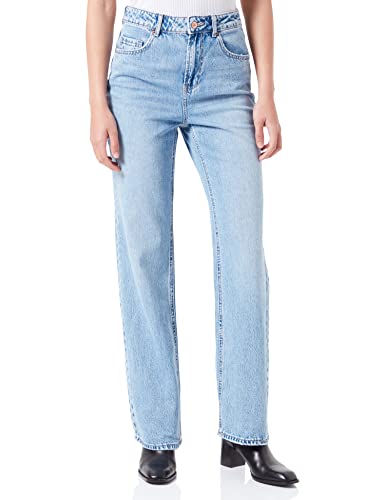 VERO MODA Damen Vmkithy Hr Loose Straight JNS Li374 Noos Jeans, Light Blue Denim, 26W / 30L EU von VERO MODA