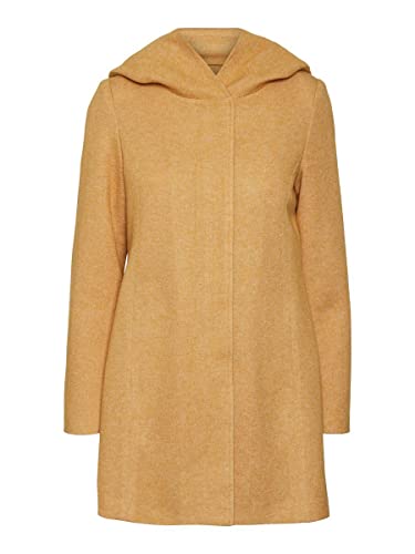 VERO MODA Damen Jacke Kurz-Mantel Verodona mit Kapuze Übergangsjacke golden yellow XS von VERO MODA