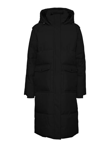 Vero Moda Damen VMMADELYN Long Coat NOOS Steppmantel, Black, XL von VERO MODA