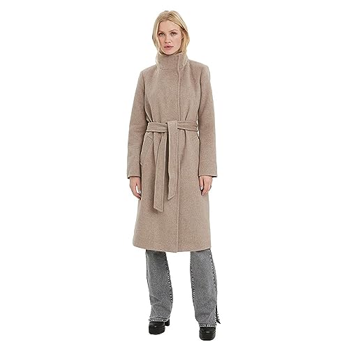 VERO MODA Womens Silver Mink Coat von VERO MODA