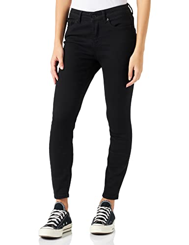 VERO MODA Damen Vmpeach Mr Skinny Ank Ri1101 Noos Jeans, Schwarz, S/32 EU von VERO MODA