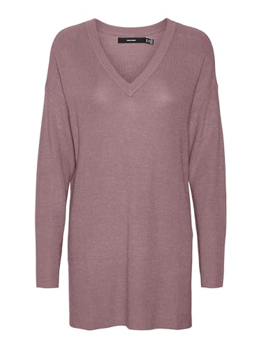 VERO MODA Women's VMNEWLEXSUN LS Long V-Neck NOOS Pullover, Nostalgia Rose, XLW / 34L von VERO MODA