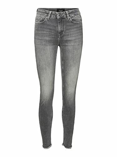 Vero Moda Damen VMPEACH MR Skinny ANK Cut RI2100 NOOS Jeans, Medium Grey Denim, XL/30 von VERO MODA