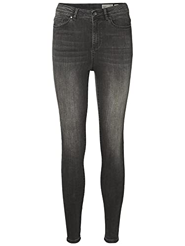 VERO MODA Damen Vmsophia Hr Am203 Noos Skinny Jeans, Dark Grey Denim, L / 34L von VERO MODA