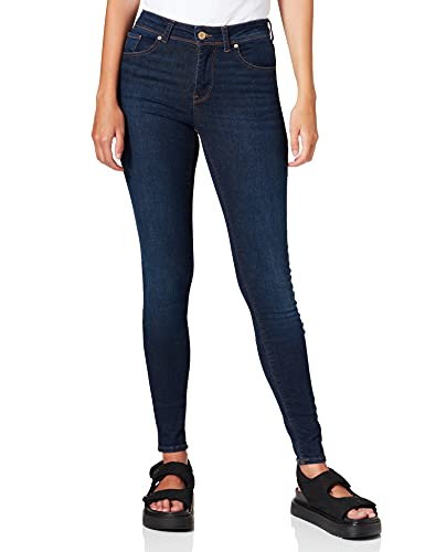 VERO MODA Damen Vmlux Mr Slim Ri347 Ga Noos Jeans, Dark Blue Denim, S EU von VERO MODA