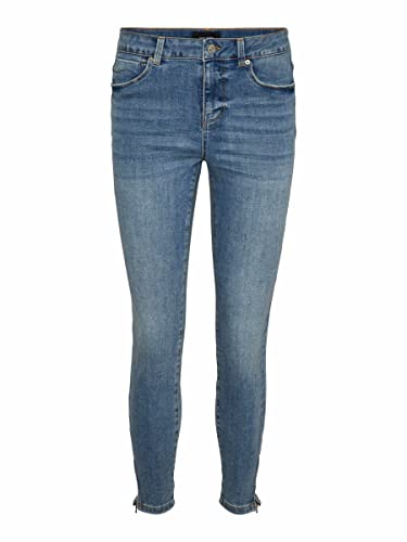 Vero Moda Damen VMTILDE MR S ANK Zip J VI3113 GA NOOS Jeans, Light Blue Denim, XL von VERO MODA