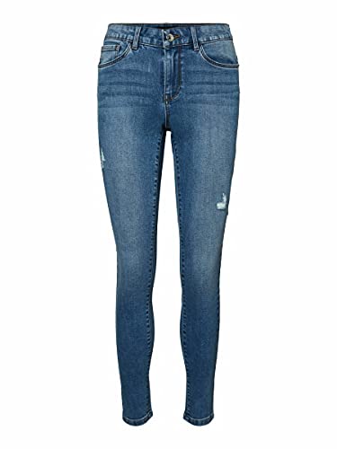 VERO MODA Female Slim Fit Jeans Vmseven Normal Waist M34Light Blue Denim von VERO MODA