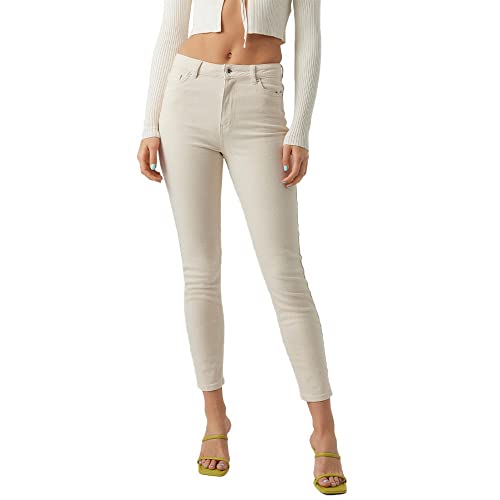 VERO MODA Female Straight-Fit VMBRENDA Hohe Taille Gerade geschnitten Knöchel Jeans von VERO MODA