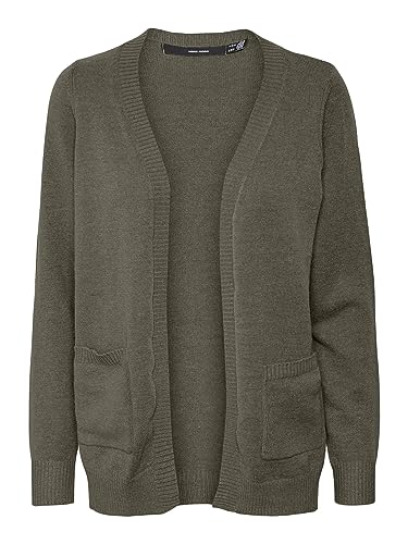 VERO MODA Damen Vmlillie Ls Pocket Noos Cardigan Sweater, Kalamata, M EU von VERO MODA