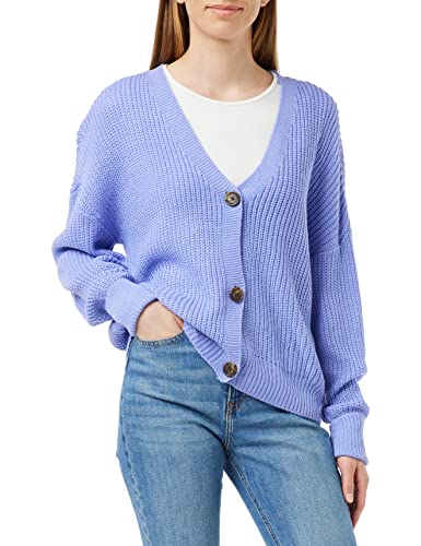 VERO MODA Damen Vmlea Ls V-neck Cuff Cardigan Noos Strickjacke, Jacaranda, XS von VERO MODA