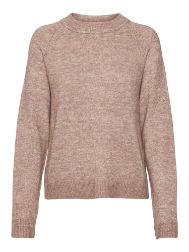 VERO MODA VMFILUCA LS O-NCK Short Pullover GA NOOS,Brown Lentil/Detail:Melange,S von VERO MODA
