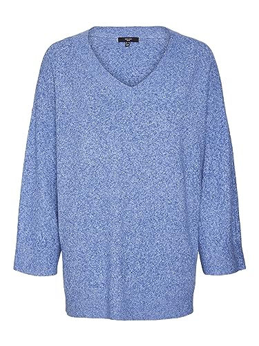 VERO MODA CURVE VMCDOFFY LS Long V-Neck Pullover Boo CUR von VERO MODA