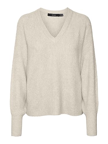 VERO MODA VMEMERALD LEFILE LS V-Neck Pull. Low von VERO MODA