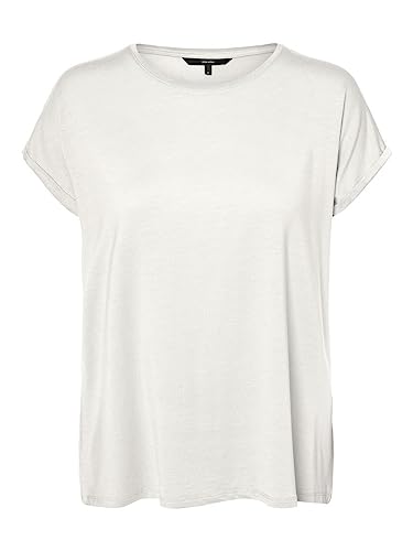 VERO MODA CURVE Damen Vmaya Plain Top Ga Noos Curve T Shirt, Snow White, XL Große Größen EU von VERO MODA