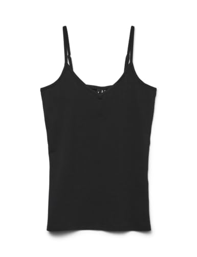 VERO MODA Mädchen Vmmaxi My Soft V Singlet JRS Girl Noos, Black, 122-128 von VERO MODA