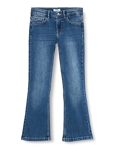 VERO MODA Mädchen Vmriver Flar Dnm Jns Vi3336 Ga Girl Noos Jeans, Medium Blue Denim, 122 von VERO MODA