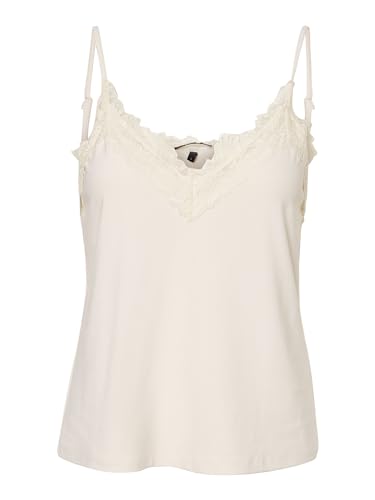 VERO MODA PETITE Damen VMMILLA Singlet GA VO Petite NOOS Top, Birch, Small von VERO MODA