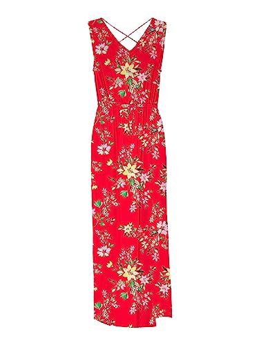 VERO MODA PETITE Damen VMEASY SL Tank Maxi Dress R1 WVN G PTT Kleid, Goji Berry/AOP:Tika, S Petite von VERO MODA