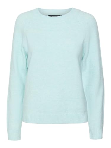 VERO MODA Strick Pullover Meliert Basic Rundhals Jumper Langarm Sweater Regular Fit RIPP Raglan VMDOFFY von VERO MODA