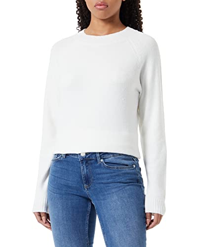 VERO MODA Strick Pullover Meliert Basic Rundhals Jumper Langarm Sweater Regular Fit RIPP Raglan VMDOFFY von VERO MODA