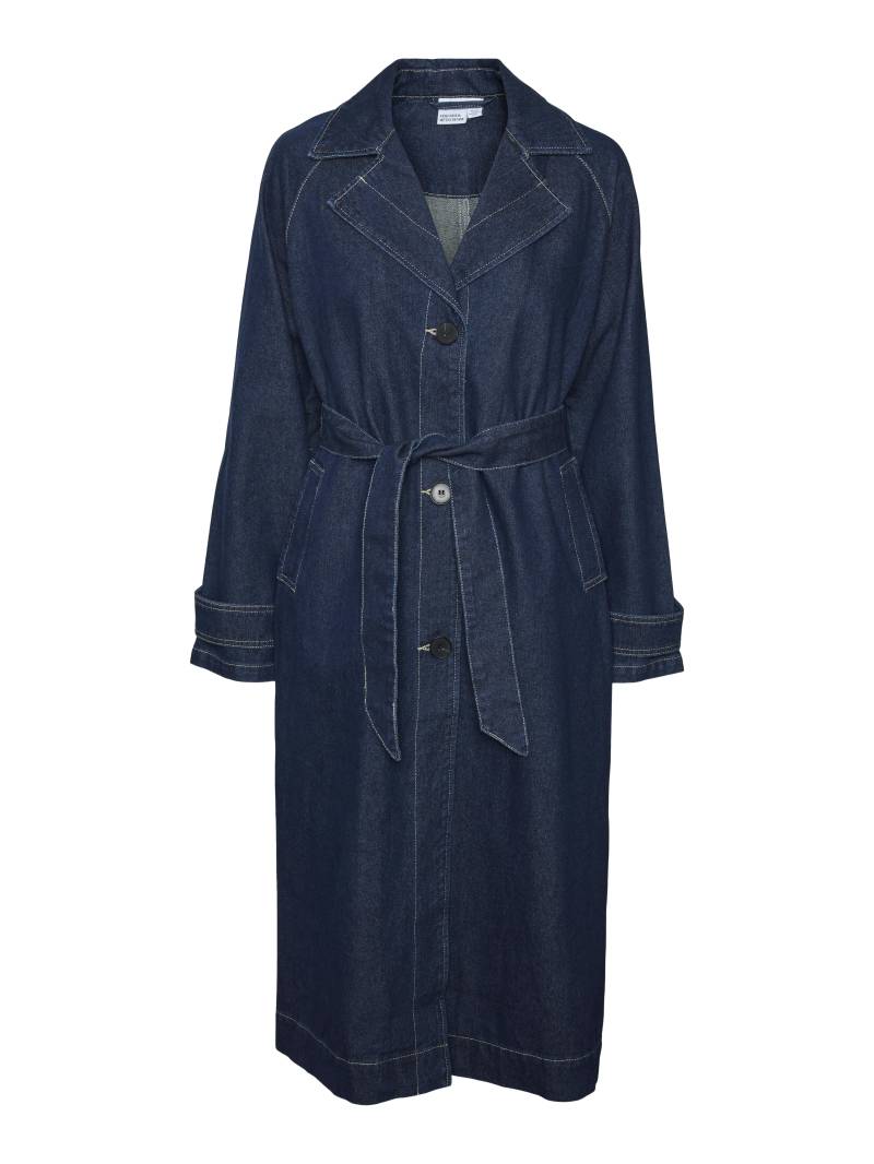 VERO MODA - VMADISON LS LONG DENIM TRENCHCOAT dark blue denim - Gr. - M von VERO MODA