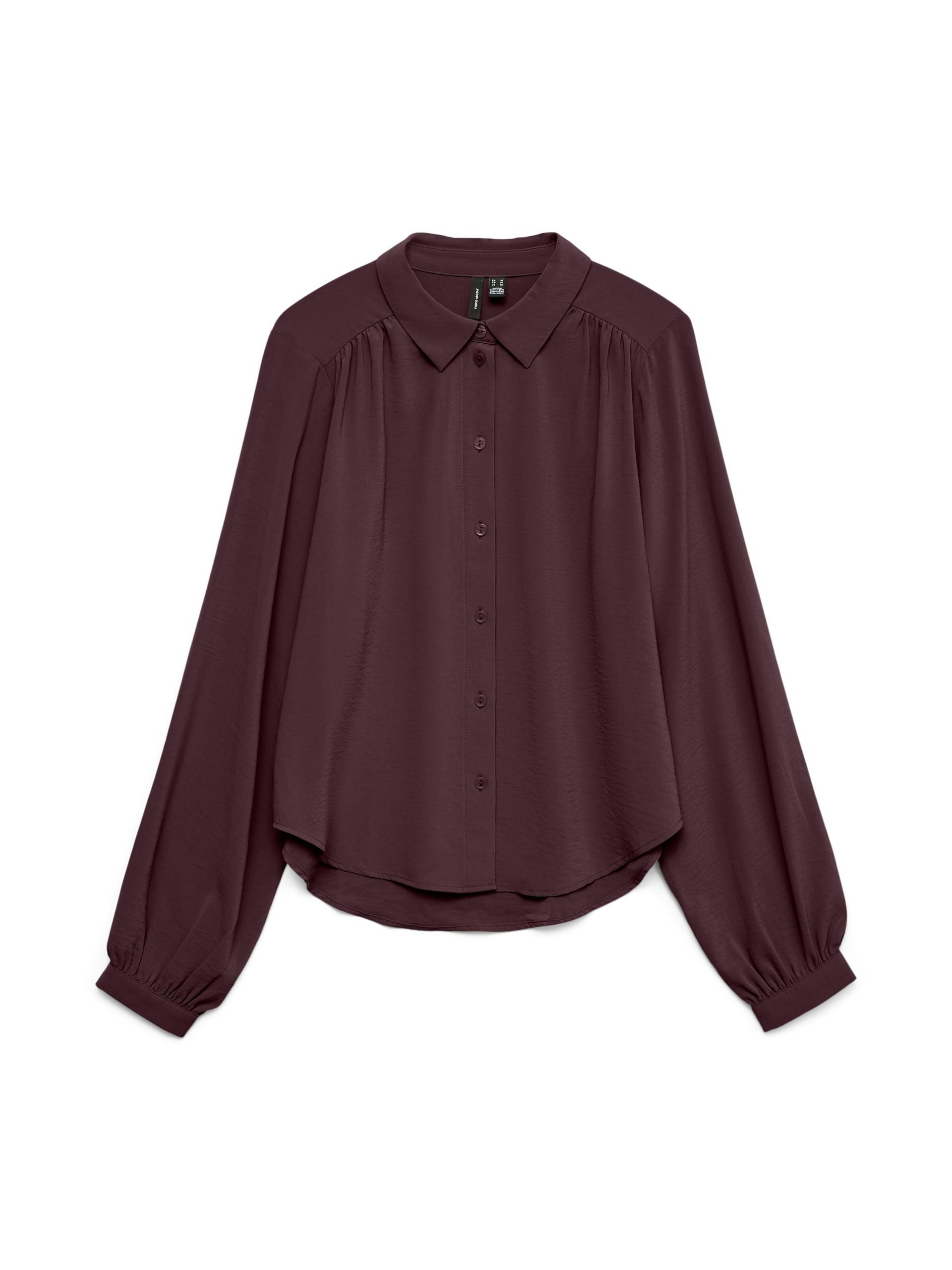 VERO MODA - VMANI LS SHIRT WVN GA winetasting - Gr. - XL von VERO MODA