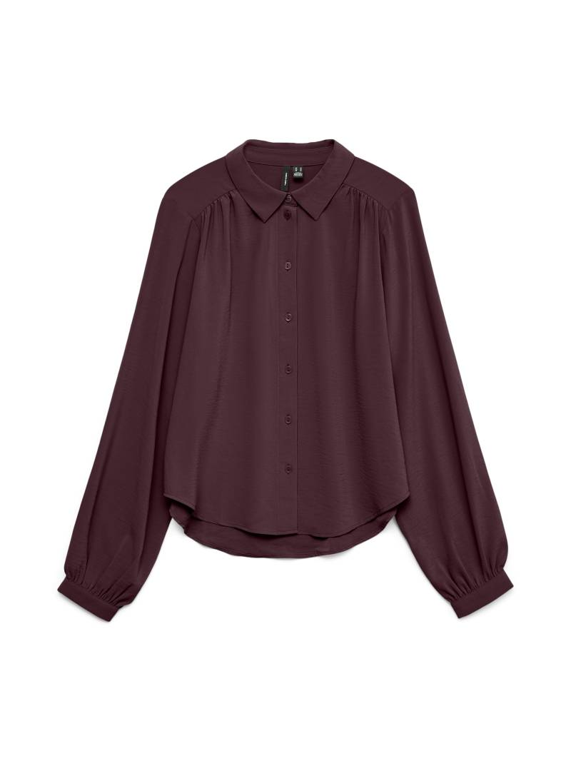VERO MODA - VMANI LS SHIRT WVN GA winetasting - Gr. - XL von VERO MODA