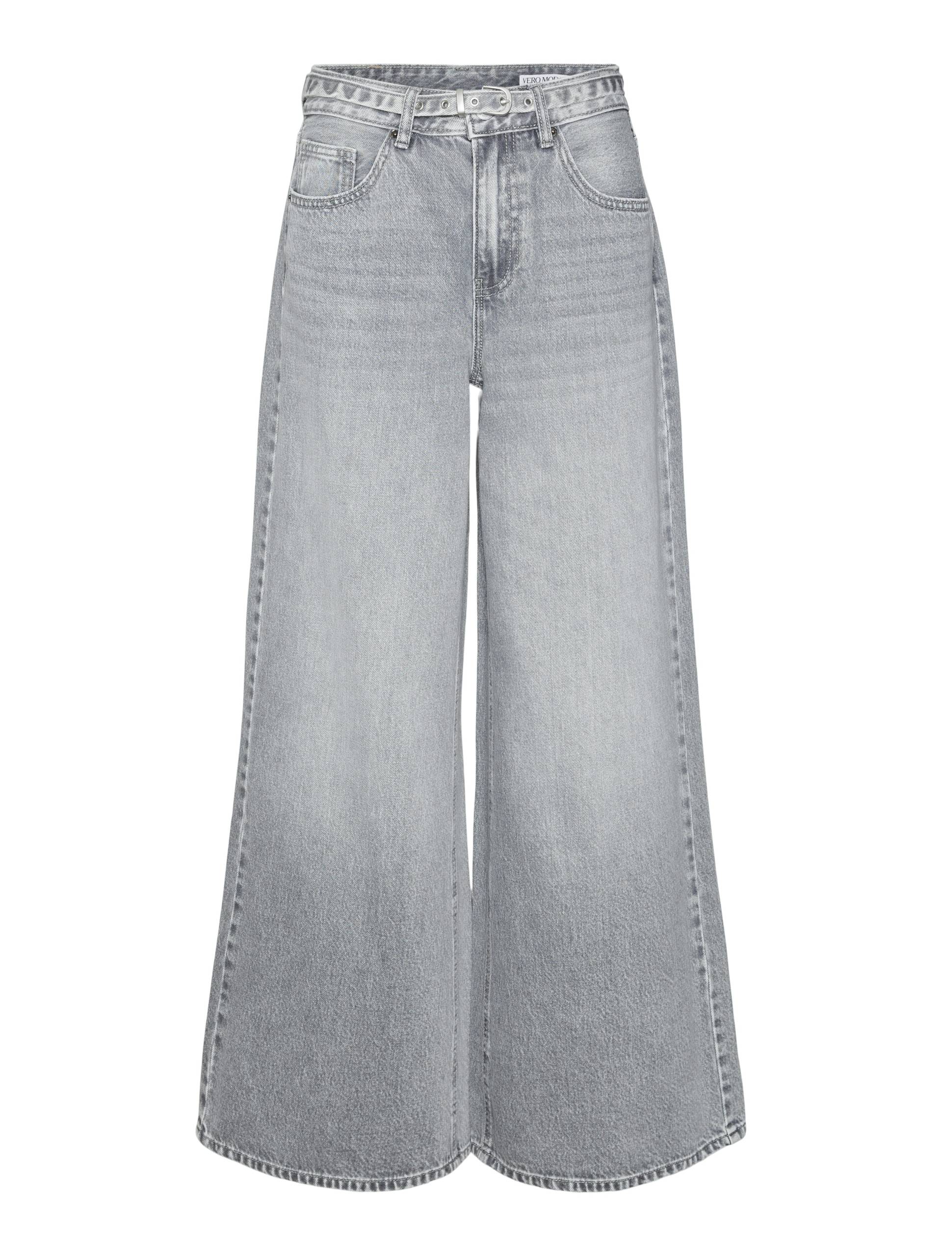 VERO MODA - VMANNET MR WIDE BELT JEANS LI218 medium grey denim - Gr. - 27/32 von VERO MODA