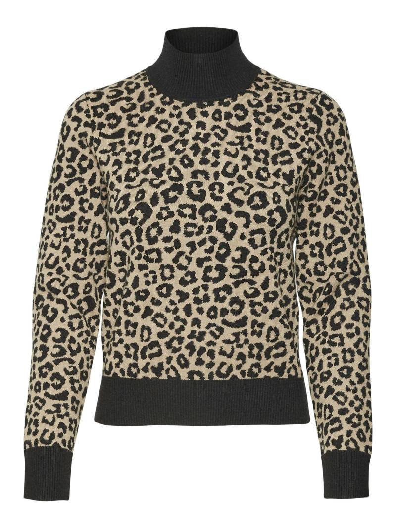 VERO MODA - VMARIA ART LS HIGH-NECK PULLOVER GA black - Gr. - L von VERO MODA