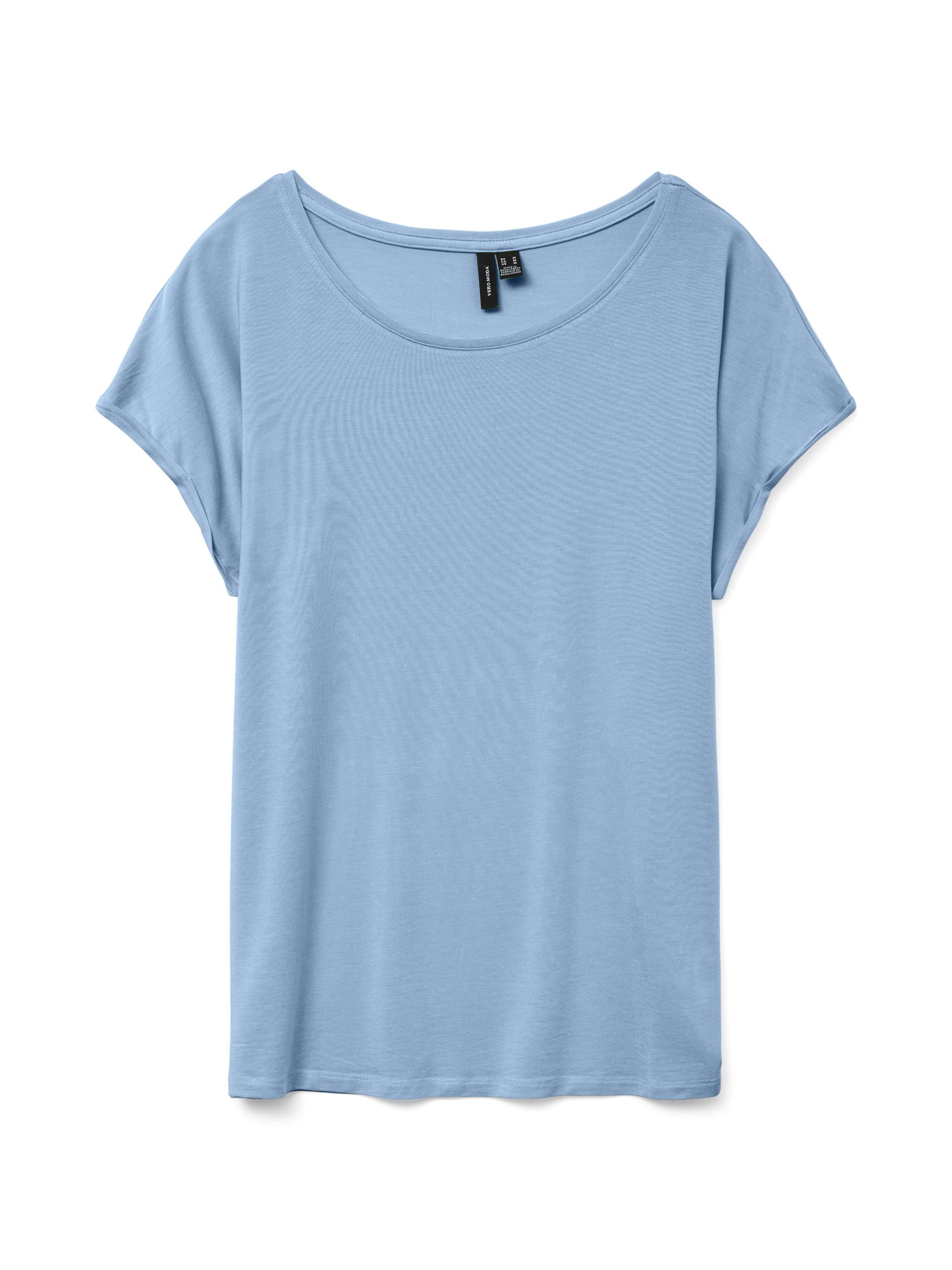 VERO MODA - VMAVA PLAIN SS TOP JRS NOOS airy blue - Gr. - L von VERO MODA