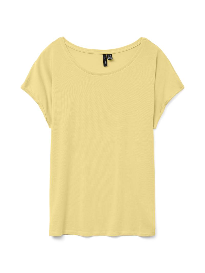 VERO MODA - VMAVA PLAIN SS TOP JRS NOOS pale banana - Gr. - M von VERO MODA