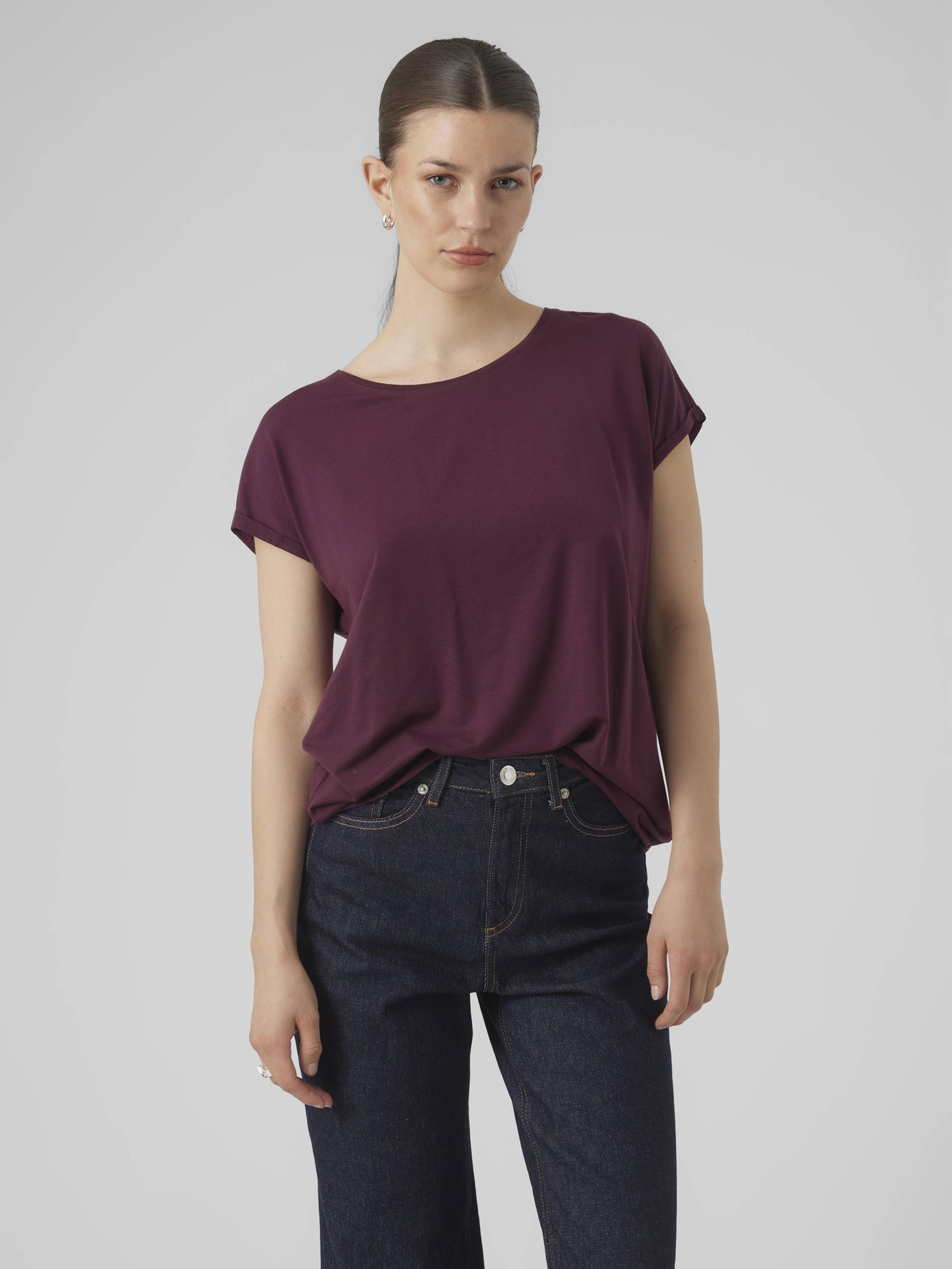 VERO MODA - VMAVA PLAIN SS TOP JRS NOOS winetasting - Gr. - XS von VERO MODA