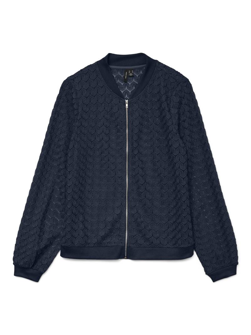 VERO MODA - VMBECCA LS BOMBER LACE TOP JRS navy blazer - Gr. - S von VERO MODA