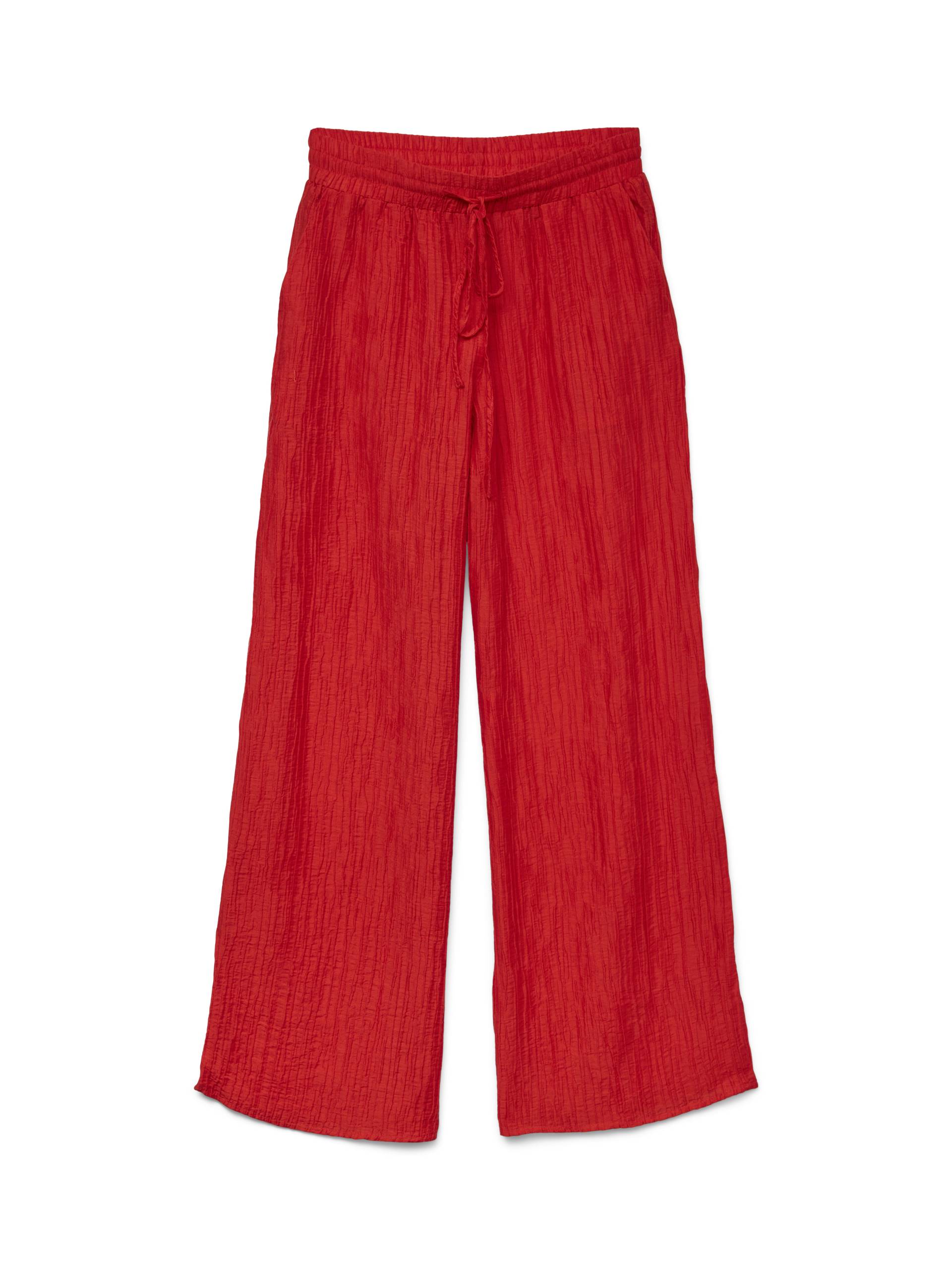 VERO MODA - VMBETTAL MW PANT WVN BTQ fiery red - Gr. - L von VERO MODA