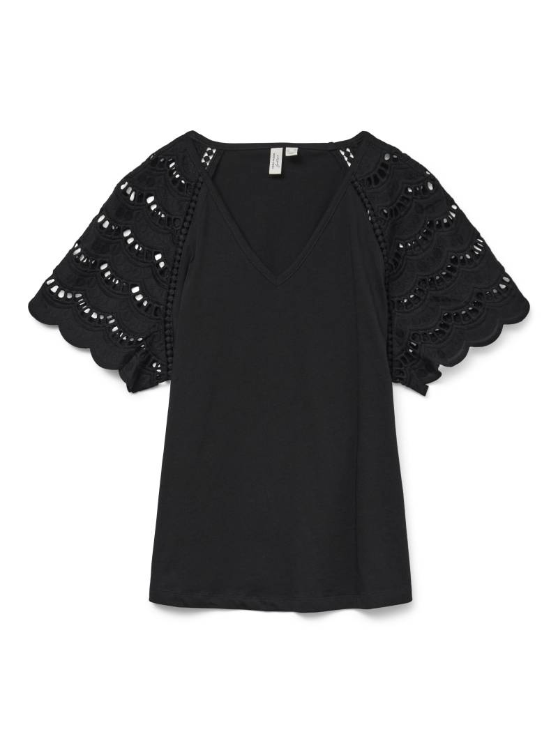 VERO MODA - VMBLASY S/S T-SHIRT JRS BTQ GA black - Gr. - XS von VERO MODA