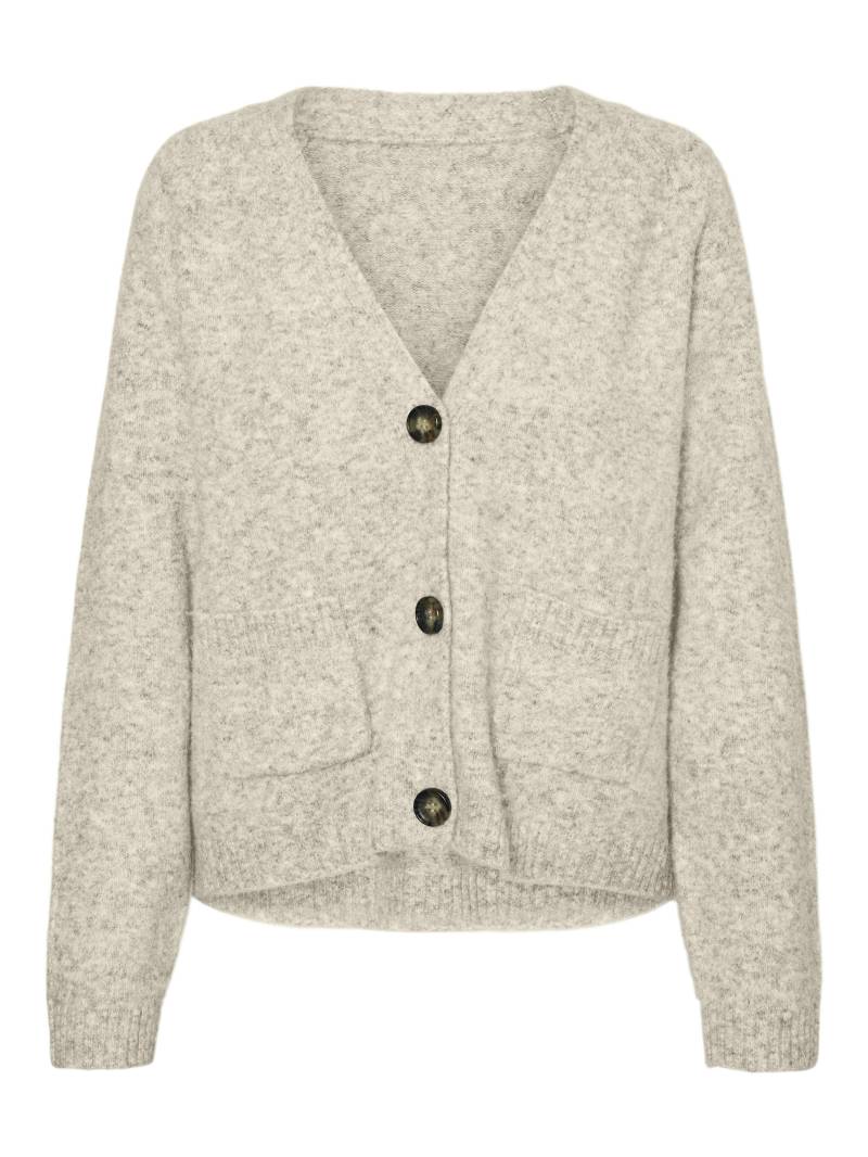 VERO MODA - VMBOOM LS V-NECK BUTTON CARDIGAN GA NOOS birch - Gr. - S von VERO MODA