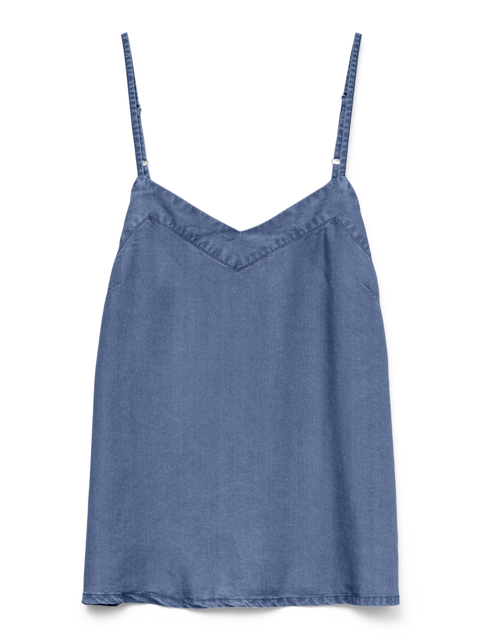 VERO MODA - VMBREE SINGLET TENCEL TOP GA medium blue denim - Gr. - M von VERO MODA