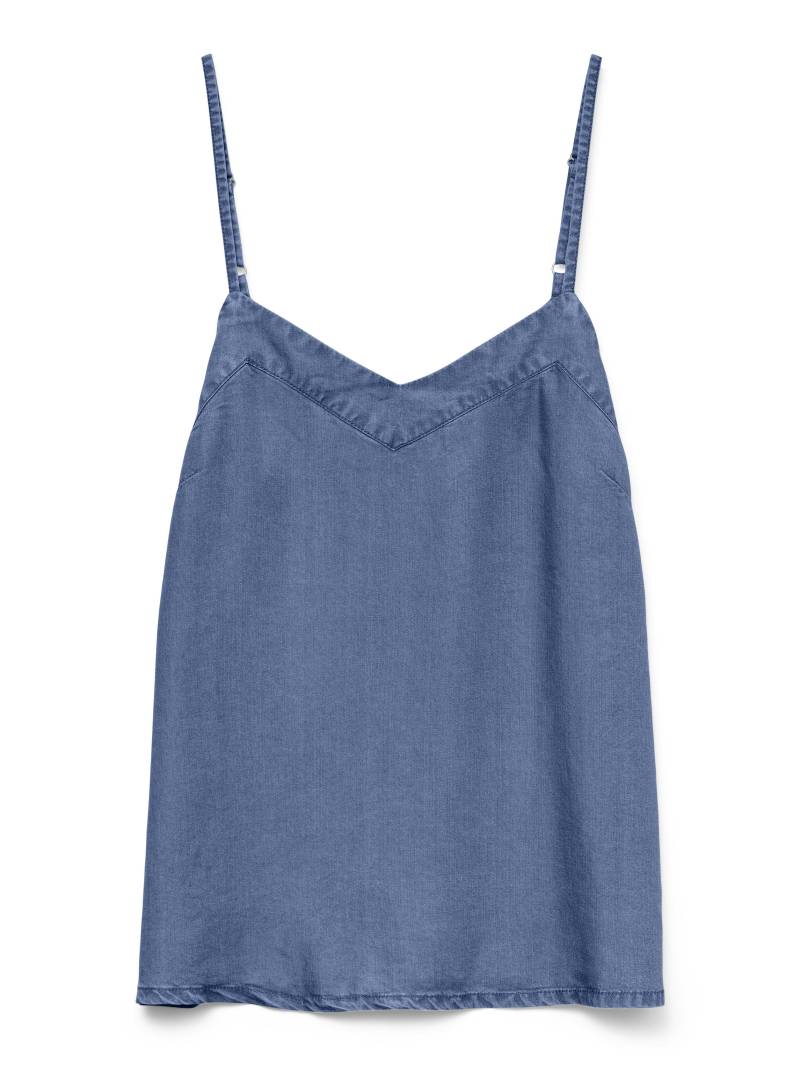 VERO MODA - VMBREE SINGLET TENCEL TOP GA medium blue denim - Gr. - M von VERO MODA