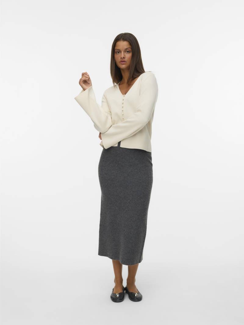 VERO MODA - VMBRISA NW 7/8 SKIRT medium grey melange - Gr. - M von VERO MODA