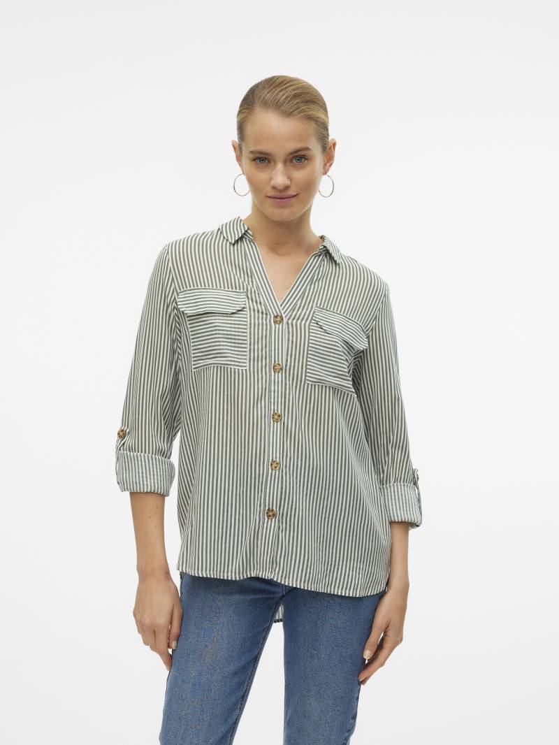 VERO MODA - VMBUMPY L/S SHIRT NEW WVN NOOS laurel wreath - Gr. - L von VERO MODA