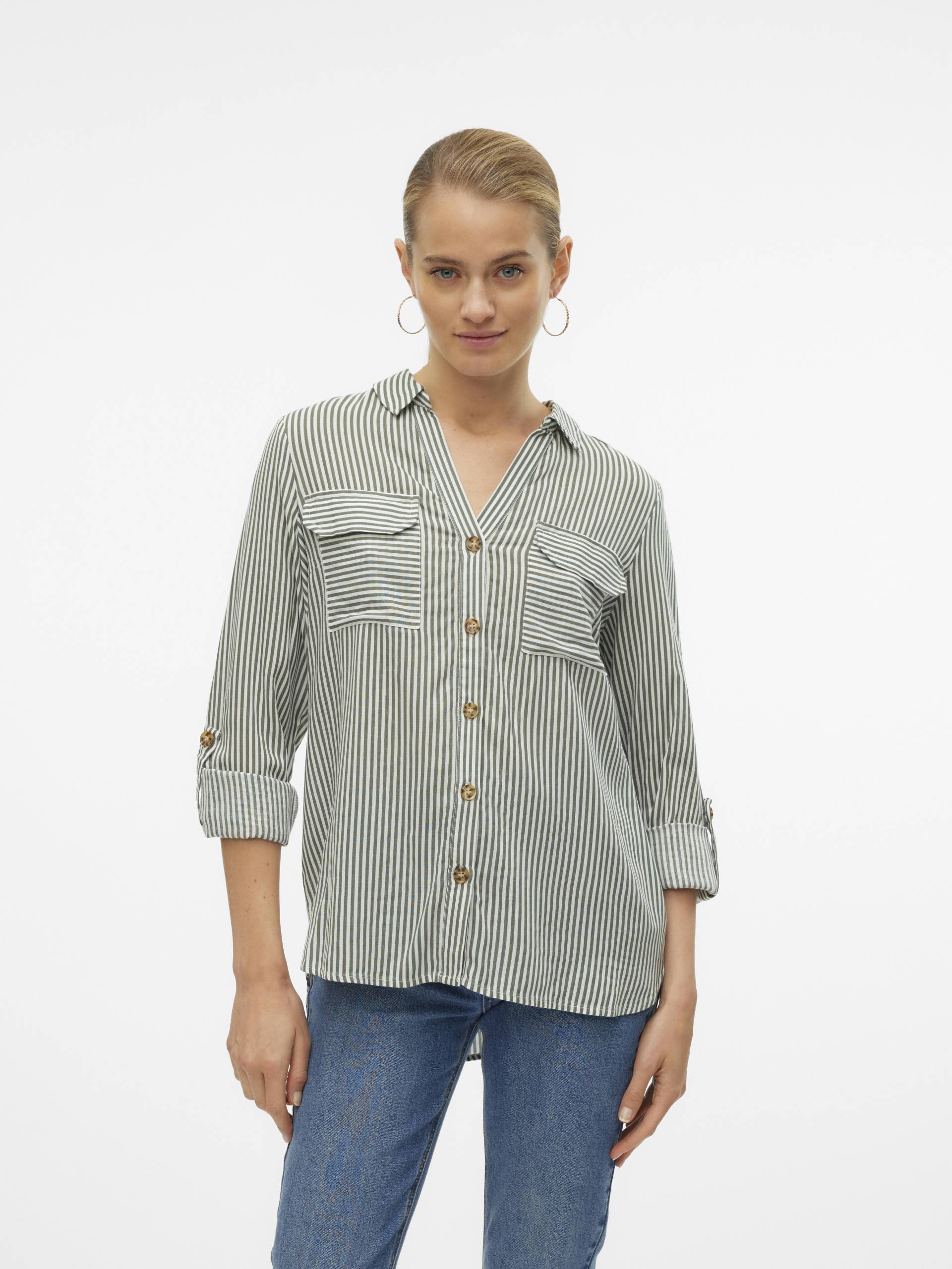 VERO MODA - VMBUMPY L/S SHIRT NEW WVN NOOS laurel wreath - Gr. - XL von VERO MODA
